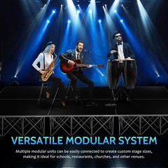 4 ft x 4 ft 16 sq. Foldable Portable Stage Platform Modular 16” High Anti-Slip