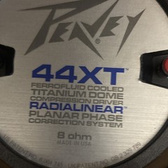 Peavey Electronic Corp VTG 44XT Titanium Driver w/Adapter 8 ohm Made In USA -NIB