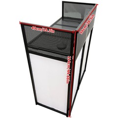 Portable Vertical Stand DJ Event Facade DJ Booth White Scrim Steel Alloy Frame