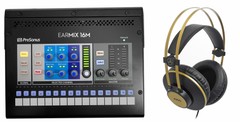 PRESONUS EarMix 16M 16×2 16-Channel AVB Personal Monitor Mixer+AKG Headphones