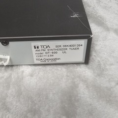 TOA DT-930 AM/FM Synthesizer Tuner Rack Mount Pro Audio with Antenna & Manual