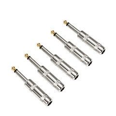 Audio 1/4″ TS Plug, 6.35Mm Heavy Duty TS Mono Male Solder Jack Connector for Spe