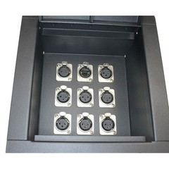MCSPROAUDIO Recessed Stage Floor Box with Passthrough 9 Female XLR, No 110v