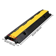 YesSources Cable Ramp Protector 1 Channel Hose Cover Speed Bump for Road
