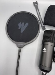 USB 192Khz/24Bit Plug Play PC Computer Podcast Condenser Cardioid Metal Mic Kit