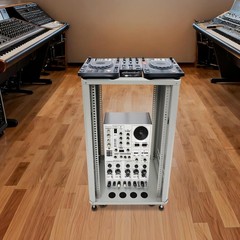 22U Floorstanding Open Frame Server Rack Carbon Steel With Wheels Grey