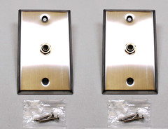 (2) Two Single Wall Plates w/NEUTRIK REAN NYS229 Mono 1/4″ Jack Stainless Steel