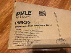 Pyle PMKS5 Compact Base Black Microphone Stand – NIB