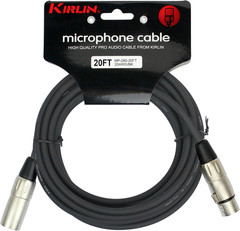 Cable MP-280-20/BK – 20 feet – XLR to XLR Microphone Cable Black PVC Jacket