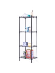 Portable Metal Luggage Rack Black