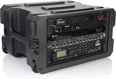 Gator Cases Pro Series Rotationally Molded 6U Rolling Rack Case with 19″ Depth