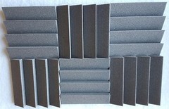 24 pack Acoustic Foam Slanted Tiles 2 x 12 x 12 (charcoal) * FREE SHIPPING