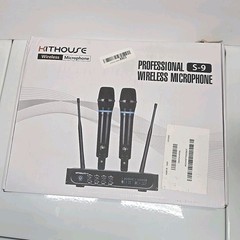 Kithouse S9 UHF Rechargeable Wireless Microphone System Karaoke Microphone
