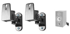 Pair Hidden Wall Swivel Brackets For ELAC Debut 2.0 B6.2 Bookshelf Speakers