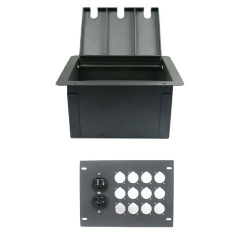 Elite Core Recessed Pocket Floor Box With 12 D Holes and Duplex AC Outlet