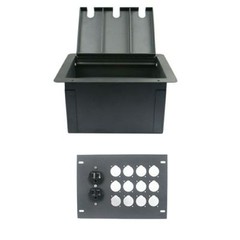 Elite Core Recessed Pocket Floor Box With 12 D Holes and Duplex AC Outlet