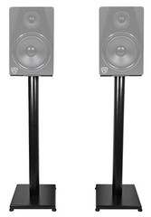 Pair Rockville RS29B 29″ Steel Studio Monitor Recording Studio Stands in Black