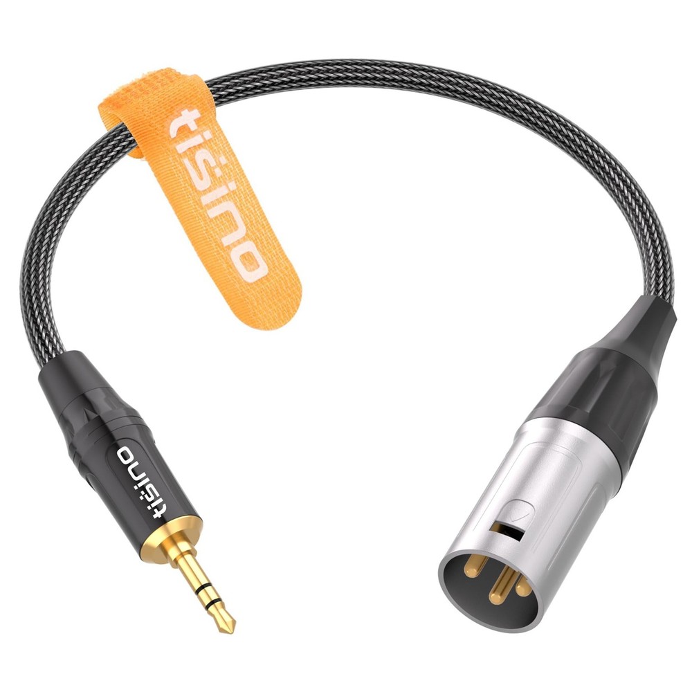 3.5mm to XLR Balanced Cable Adapter, Gold-Plated 1/8 inch Mini Jack Aux to XL…