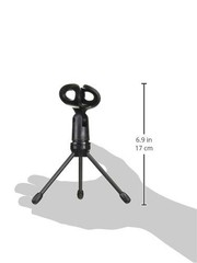 Mini Tripod Desktop Microphone Stand Clip Wired Mics Collapsible GFW-MIC-0250