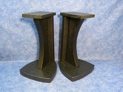 Unisound G801 Bookshelf Speaker Stands Black Ash Woodgrain 1-Pair, Universal Fit