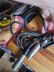 XLR cable 3-pin male to 3-pin female connector, Used Apprx 18′, TESTED & WORKING