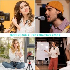 2 Pack Wireless Lav Mic for iPhone with Noise Reduction – Ideal for Streaming