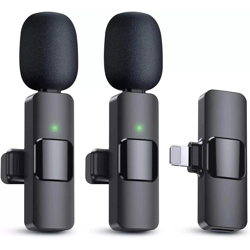 Wireless Lavalier Microphone Compatible For iPhone 11,12,13,14 Pro Max Plus Mini