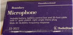 Optimus Omnidirectional Microphone Model 33-3022 | High-Sensitivity Radio Shack