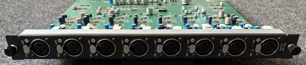 Avid S6L Stage 64 or Stage 32 SRI-192 Analog Input Card – 8 Mic / Line – Preamps