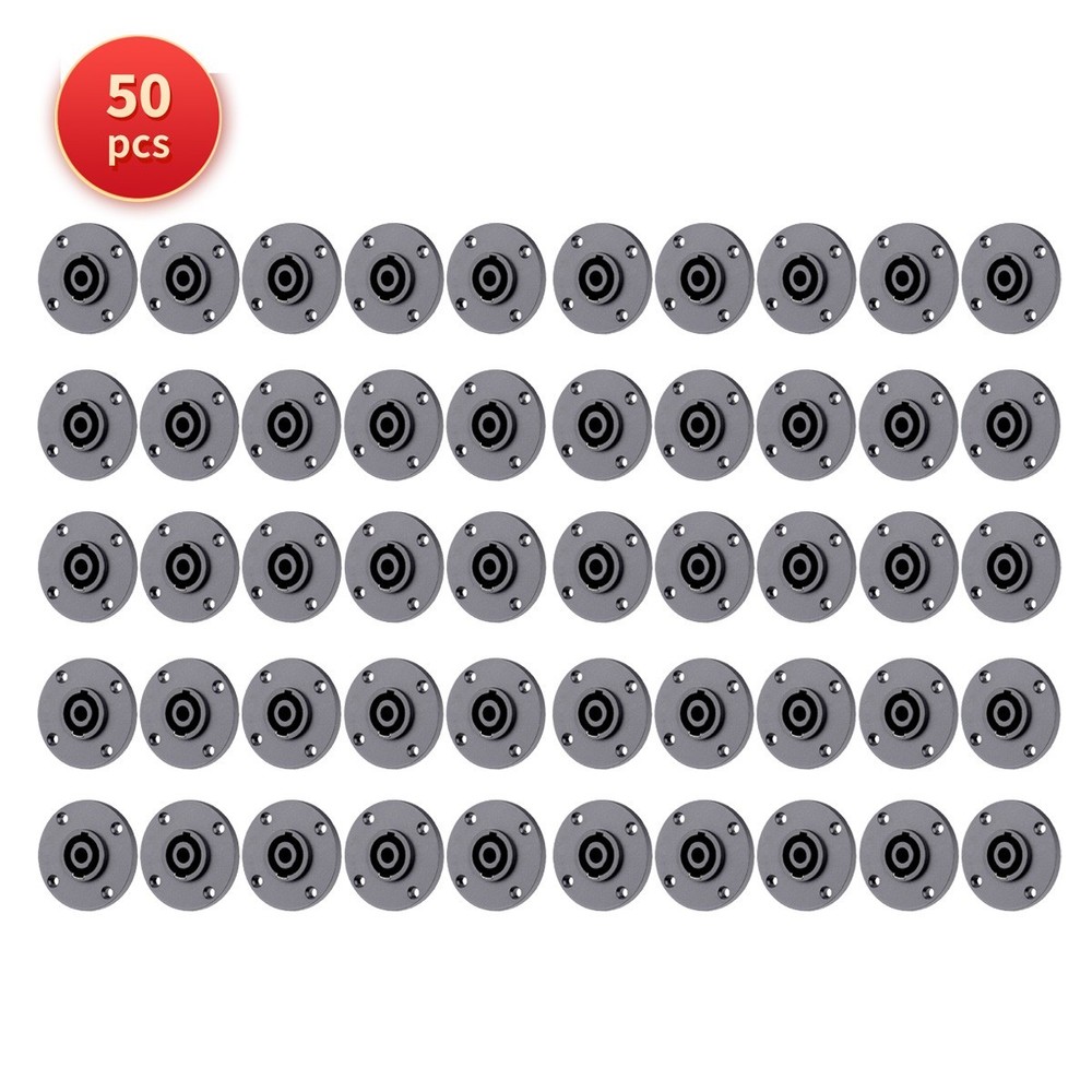 50 pcs NL4MPR Speakon 4 Pole Chassis Mount Connector Replacement for Neutrik