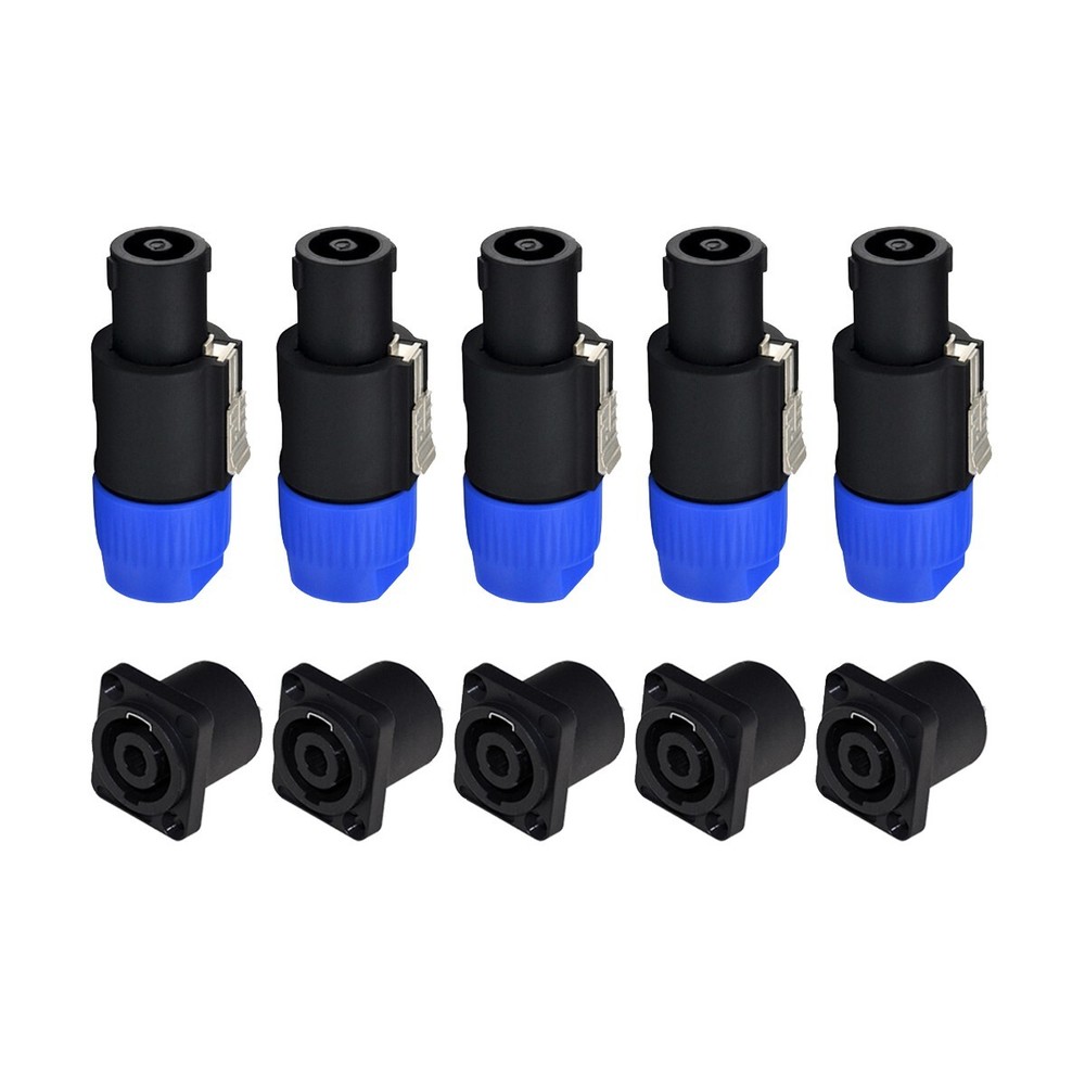 5 set NL4FC & NL4MP Speakon Connector 4 Pole Cable Mount Replacement for Neutrik