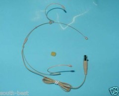 New Beige hook Headset Microphone Mic For Gtd Audio Wireless 3pin-Mini XLR