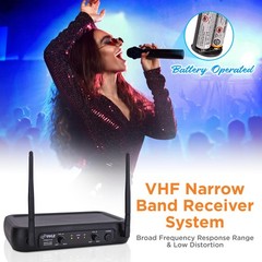 Sistema De Microfonos Inalambricos De Doble Frecuencia Para Karaoke Pro