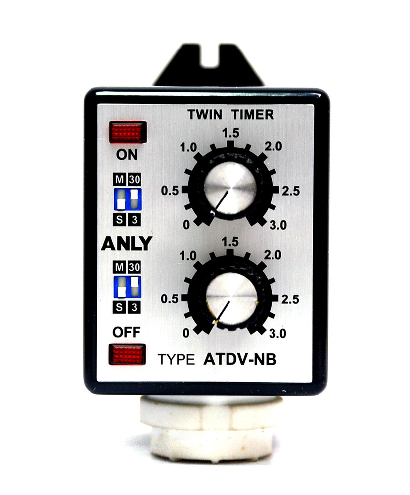 1pc Industrial Twin Dual Timer ATDV-NB 3S 30S 3M 30M AC110 AC220V ANLY Taiwan