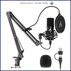 192kHz/24Bit USB Microphone for High-Quality Music Production and Audiobooks
