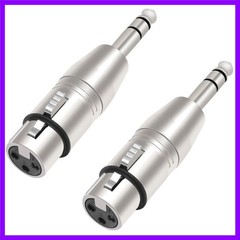XLR Female to 1/4″ TRS Adapter, 2-Pack, Balanced 6.35Mm Male to XLR Female Conne