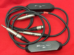 PAIR MIT TERMINATOR 3 PROLINE INTERCONNECT CABLES 1.5M XLR w TS ADAPTERS