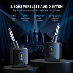 5.8G Wireless Guitar System Upgraded with Charging Box, Wireless Guitar Transmit