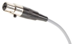 Mini XLR 4-Pin Female to Mini XLR 4-Pin Male Pro Audio Cable