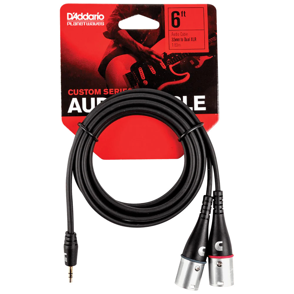 D’Addario Custom Series 1/8” to Dual XLR Audio Cable, PW-MPXLR-06
