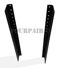 24 Space 24U (42″) Steel Rack Mount Rail Pair Road Case Amp Mixer 10-32 Threaded