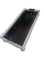 LASE Pro 4U Space 28″ Deep ATA Style Amp Rack Flight Case Chrome Unassembled