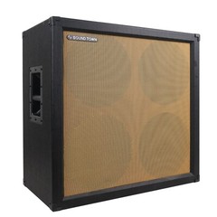 Sound Town 4 x 12″ 260W Guitar Speaker Cabinet, Birch Plywood, Black (GUC412BK)