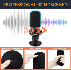 Protective Microphone Foam Cover Pop Filter for Hyperx Quadcast/Quadcast S/Quadc