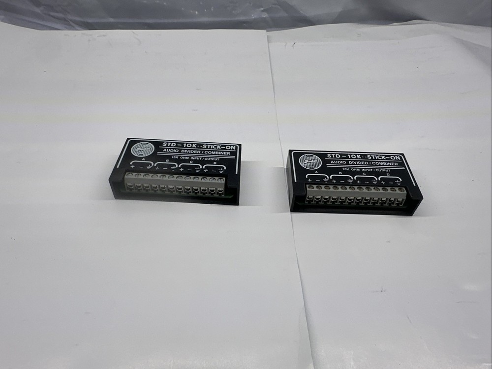 Lot Of 2 Radio Design Labs RDL STD-10K STICK-ON Audio Divider / Combiner
