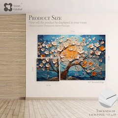 Acoustical Wall Panels Art Acoustic Panels, Decorative 72 X 48 Inches Canvas