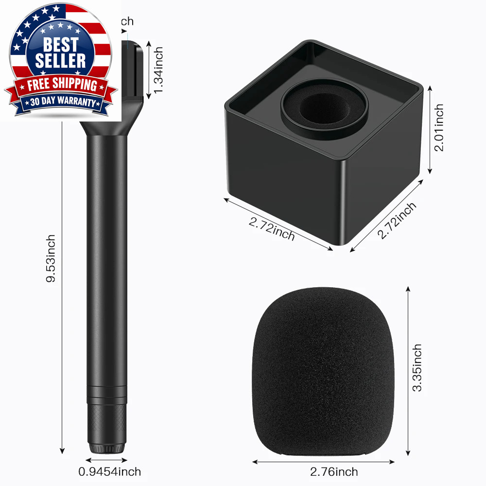 Haomuren Universal Microphone Stand Compatible with Wireless Mini Mics – for Int