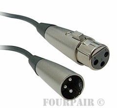 6ft – Shielded 3-Pin XLR Extension Microphone Mic Audio Cable Cord Male Female