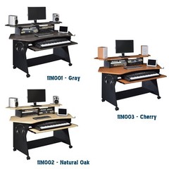 Musiea IM100 Series Music Studio Desk Workstation with 2 x 4U rack (Natural Oak)