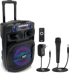 Pyle Portable Bluetooth PA Speaker System – 800W 12” Outdoor Bluetooth Speaker